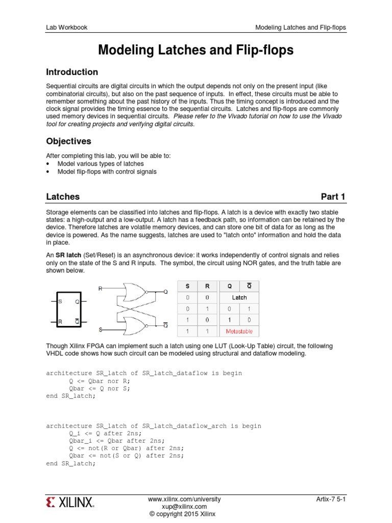 Modeling Latches and Flip-Flops: Tool For Creating Projects and ...