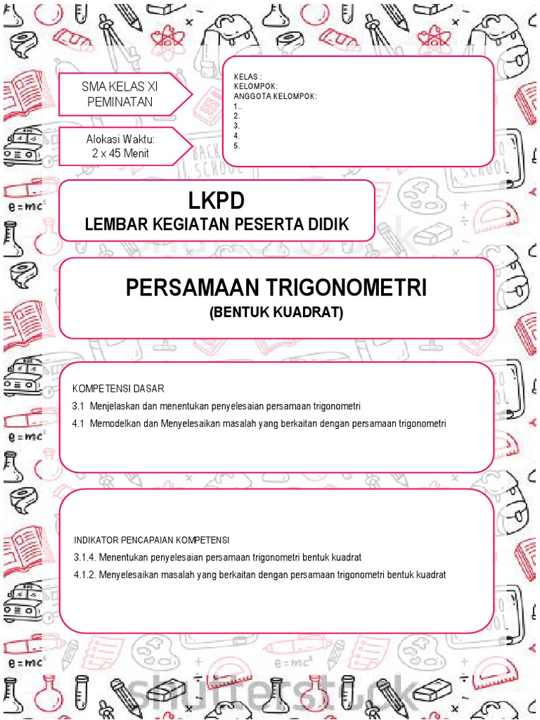 Fd M5 Kb2 Asti Lkpd Persamaan Trigonometri Bentuk Kuadrat Pdf