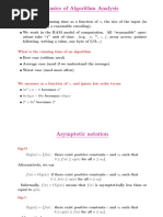 Basics of Algorithm Analysis: What Is The Running Time of An Algorithm