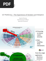 Iot Platforms - The Experience of Vendors and Adopters: Saverio Romeo Chief Research Officer Beecham Research