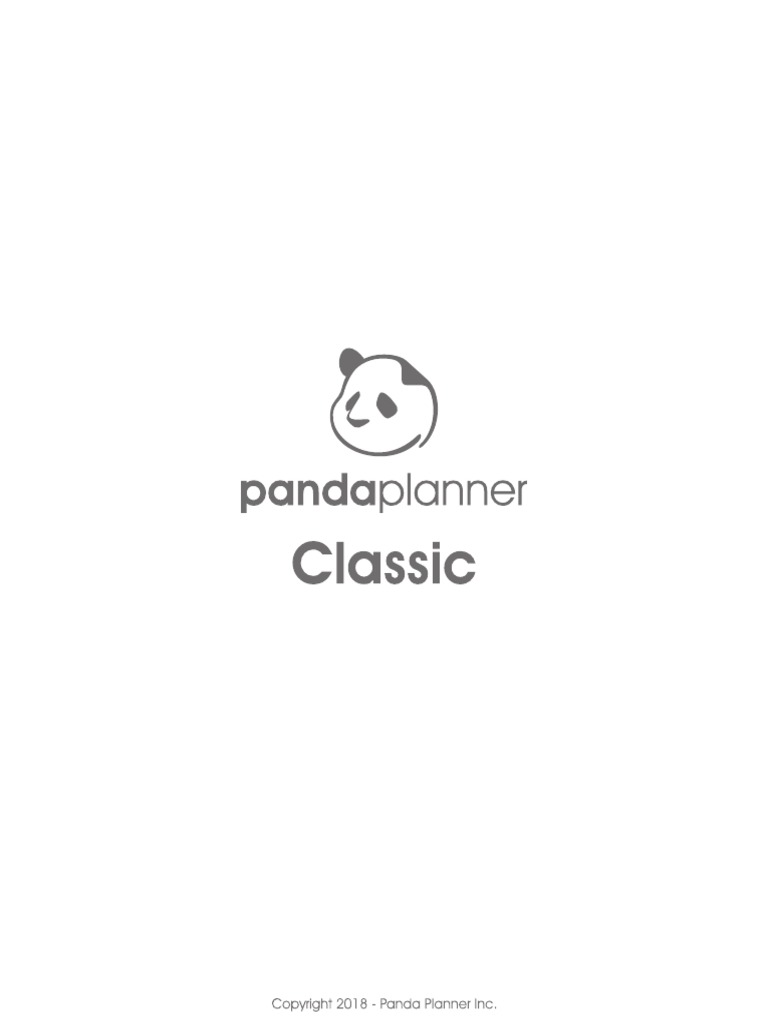 Panda Planner Print at Home | PDF for Free Printable Panda Planner Pages