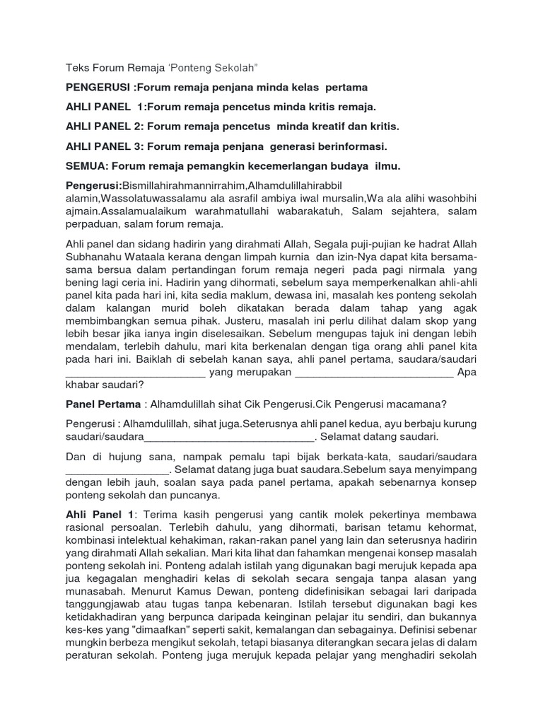 Forum Remaja Pdf