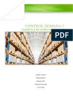 Felipe Gallardo Tarea Control 3 Logística y Almacenamiento