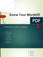 Know Your Word Quiz