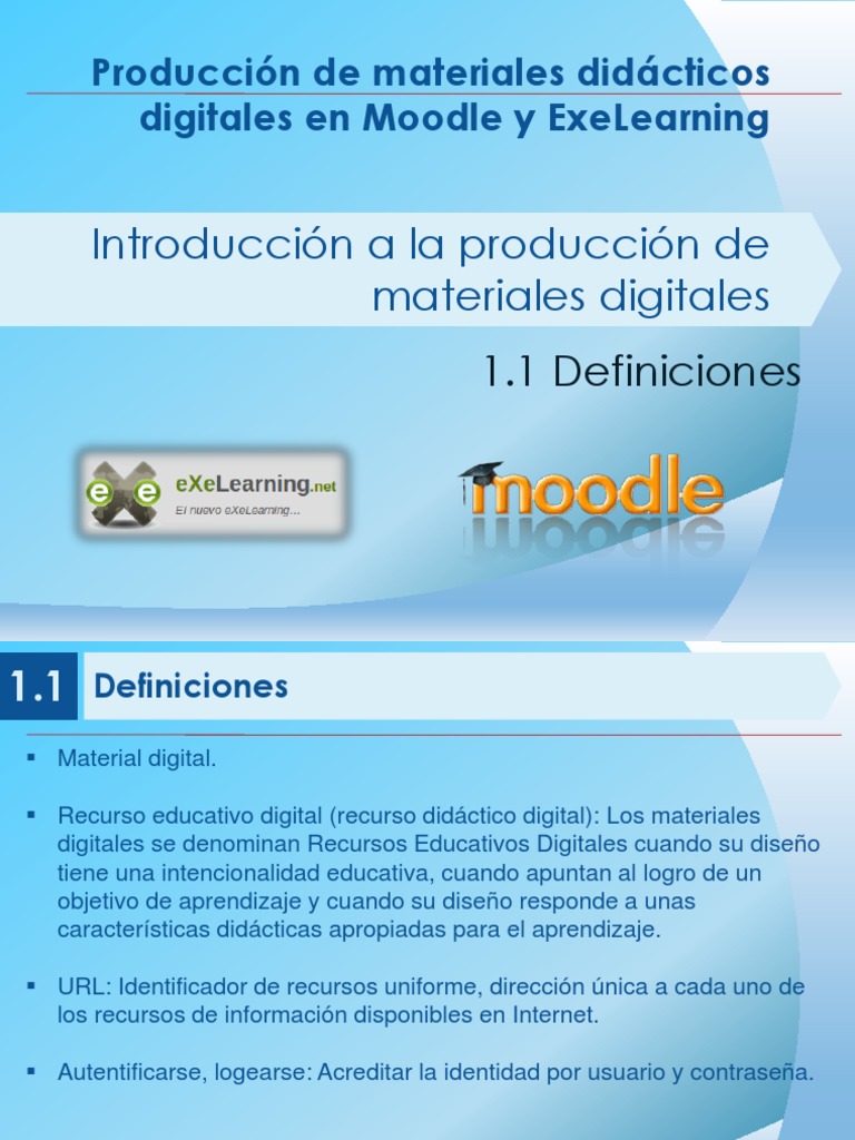 Producción de Materiales Digitales en Moodle | PDF | Moodle | Aprendizaje