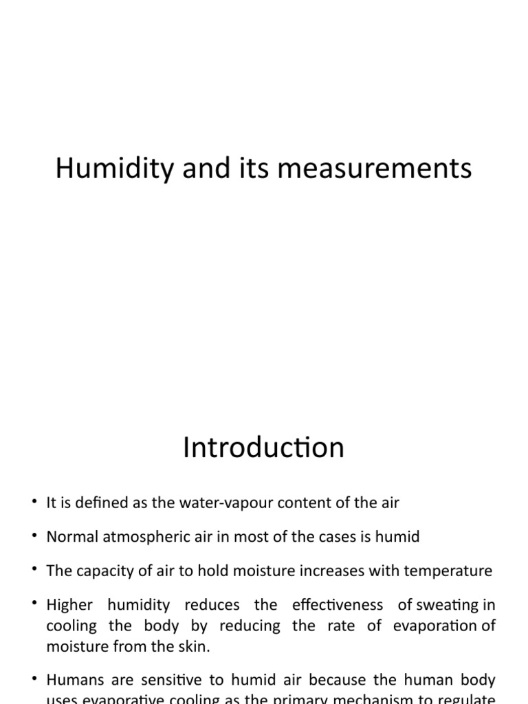 HOW IS HUMIDITY DETERMINED FOUND visual data 2