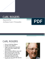 Carl Rogers: Reported By: Archiane Lenz I. Fernandez