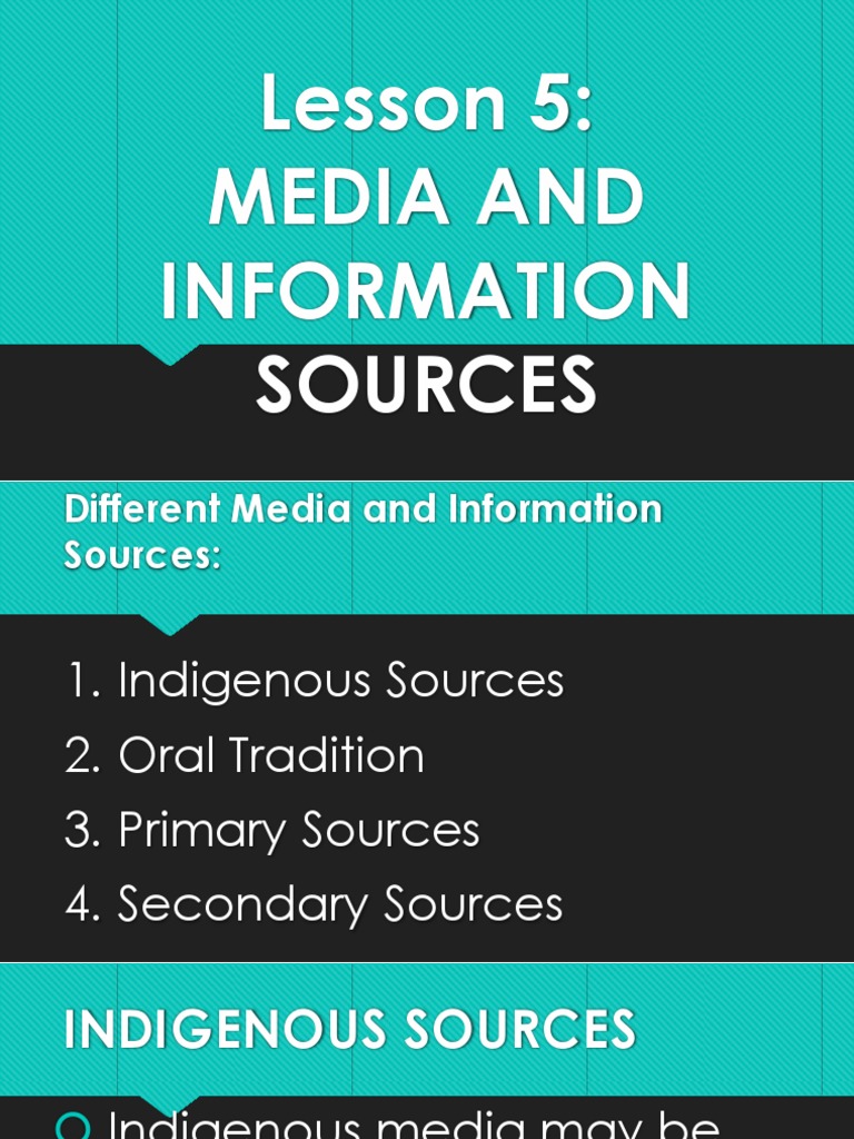 Understanding Media and Information Sources | PDF | Folklore | Mass Media