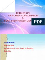 Reduce Power & Generate Footstep Energy