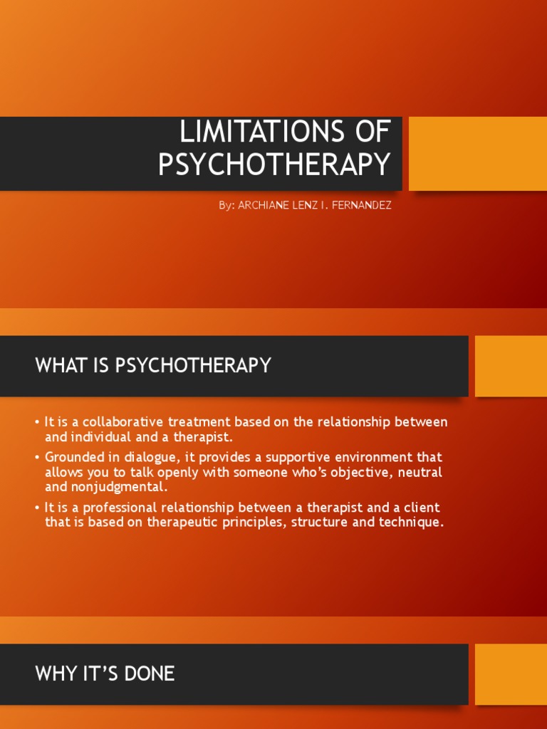 Limitations of Psychotherapy Explained | PDF