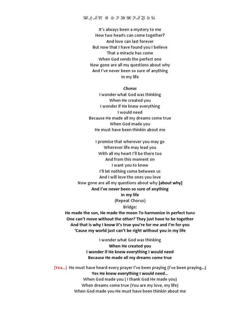 When God Made You | PDF