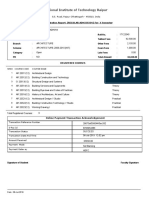 National Institute of Technology Raipur: Enrollment No Student Name Roll No. Tuition Fees Other Fees Exam Fees