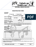 Registration Form (Cultural Competition 2018)