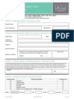 Medical Dental Reimbursement Claim Form