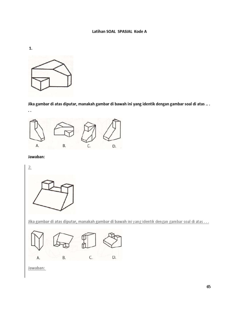 Latihan Soal Spasial Kode A | PDF