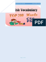Top 200 Words Vocabulary For CSS PMS