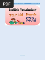 Top 200 Words Vocabulary For CSS PMS PDF