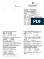 MATH 4 First Q.exam Questionnaire