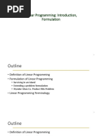 Linear Programming Formulate