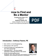 How To Find and Be A Mentor: Anthony Fasano, PE