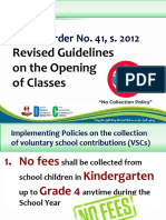 DO No 41 s2012 Revised Guidelines On The Opening of Classes PDF