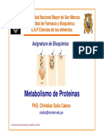 Bioquimica Clase 14 Metabolismo - Proteinas PDF