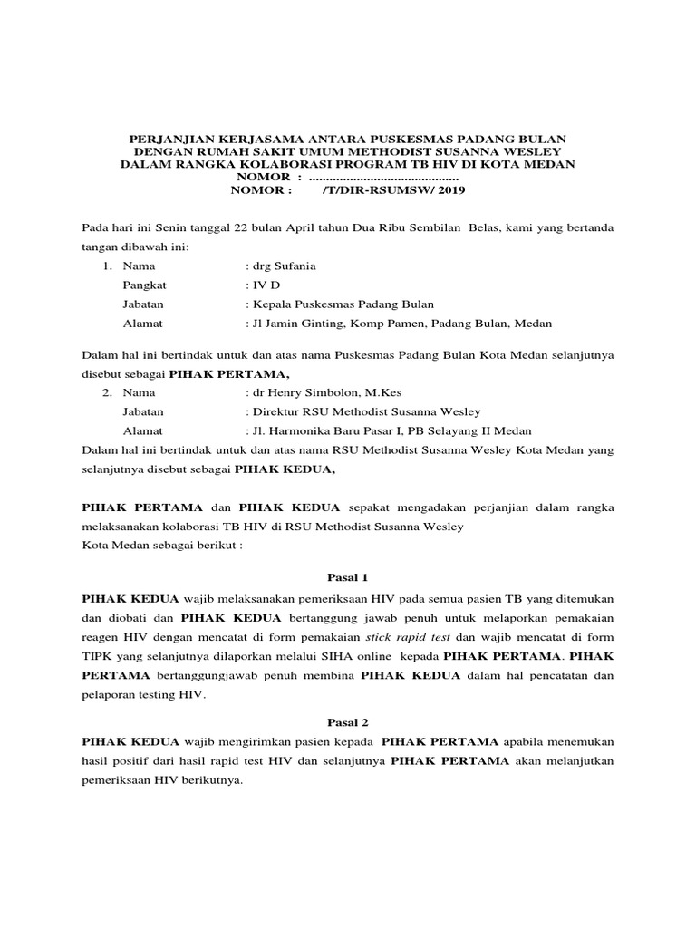Mou TB Hiv PKM-RS-4 | PDF
