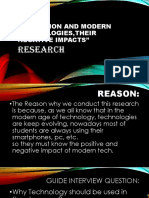 Education and Modern Technologiestheir Negative Research