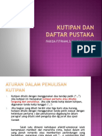 Kutipan Dan Daftar Pustaka