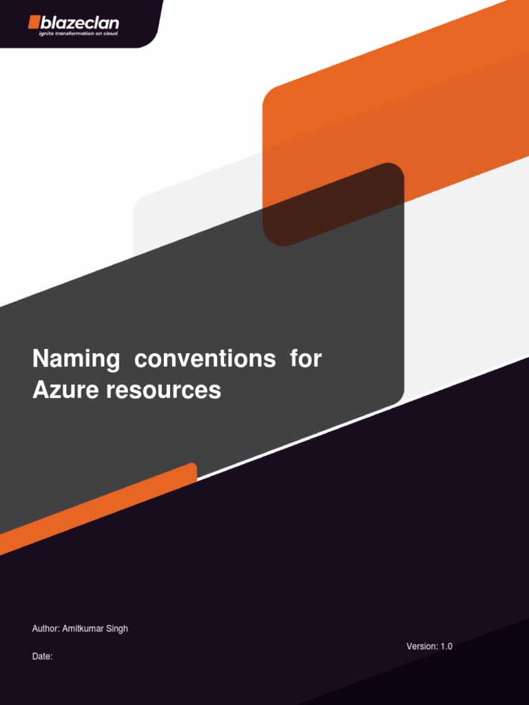 Azure Naming Convention | PDF | Microsoft Azure | Computer Data Storage