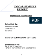 Trenchless technology seminar report overview