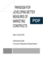 A Paradigm For Developing Better Measures of Marketing Constructs