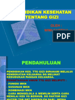 Pendidikan Kes. Ttg Gizi