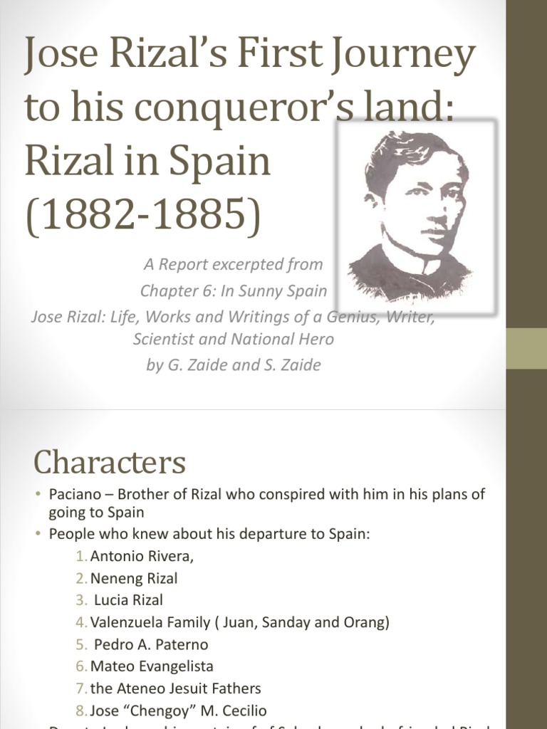 Jose Rizal's First Journey To His Conqueror's Land: Rizal in Spain ...