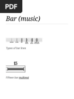 Bar (Music) : Types of Bar Lines