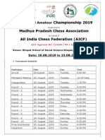 8th National Amateur Bhopal 2019 Prospectus