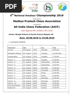 8th National Amateur Bhopal 2019 Prospectus