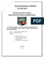 Evaluación técnica del Sistema de Gestión de Residuos Sólidos de una Municipalidad de Lima Metropolitana a través de Indicadores de Gestión y Operación 