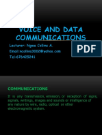 Voice and Data Communications: Lecturer: Ngwa Collins A. Tel:676425241