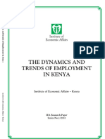 The Dynamics and Trends of Employment in Kenya1