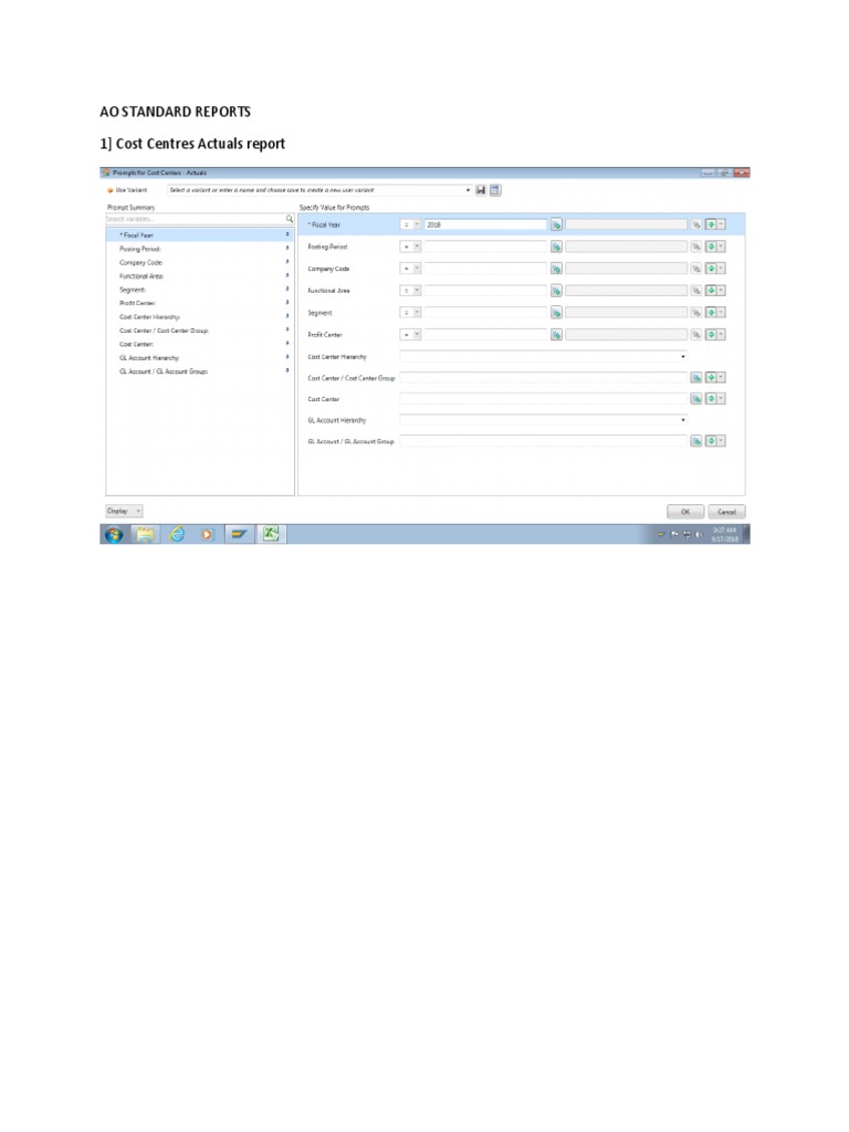 AO Standard Reports | PDF