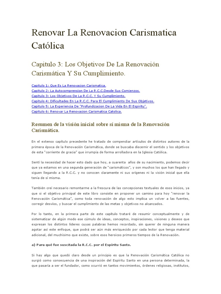 Renovar La Renovacion Carismatica Católica3 Pdf Iglesia Católica