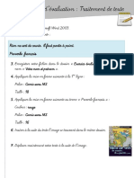 Exercice D'évaluation Traitement de Texte