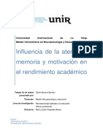 influencia de la atencion, memoria y motivacion en el rendimiento academico 