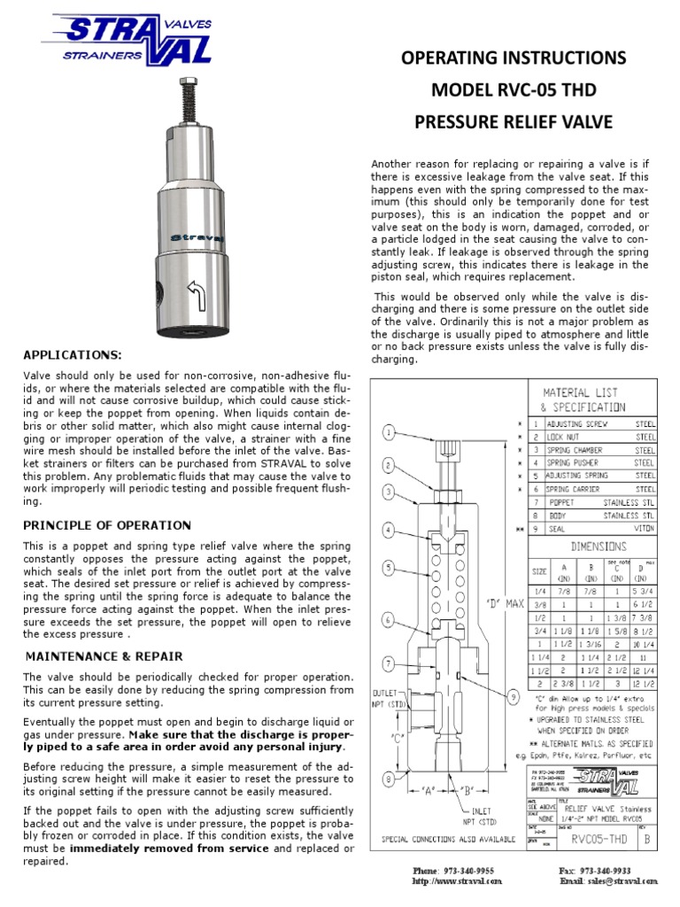 Poppet Valve Maintenance Guide | PDF | Leak | Valve