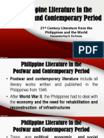 Philippine Literature in The Postwar and Contemporary Period