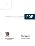 Guía de Atención Integral de Salud Ocupacional Basada en La Evidencia para Trabajadores Expuestos A Benceno y Sus Derivados (GATISO-BTX-EB)