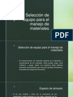 4.4 Descripción de Los Equipos de Manejo de Materiales