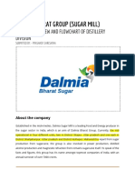 Dalmia Bharat Group (Sugar Mill) : Process Overview and Flowchart of Distillery Division