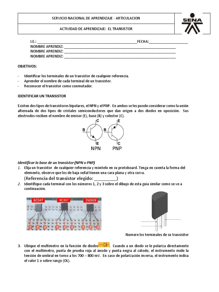 Complemento Guia Transistores | PDF | Transistor de unión bipolar ...